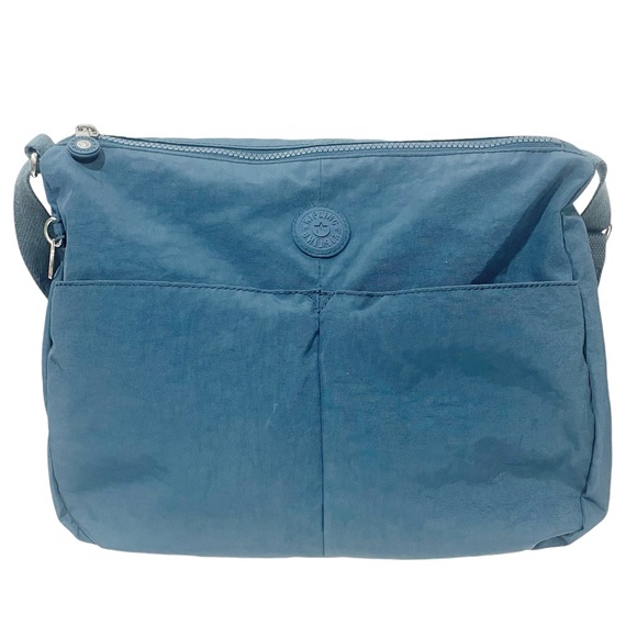 Kipling Blue Nylon Multi Pocket Rosita Crossbody Bag - Picture 1 of 4